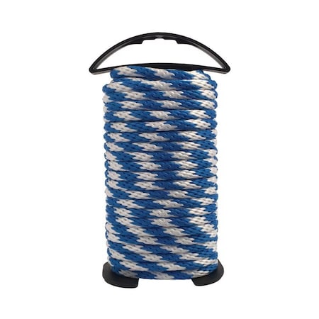 Koch Industries Koch Industries 3/8 in. D X 50 ft. L Blue/White Solid Braided Polypropylene Rope 5131211